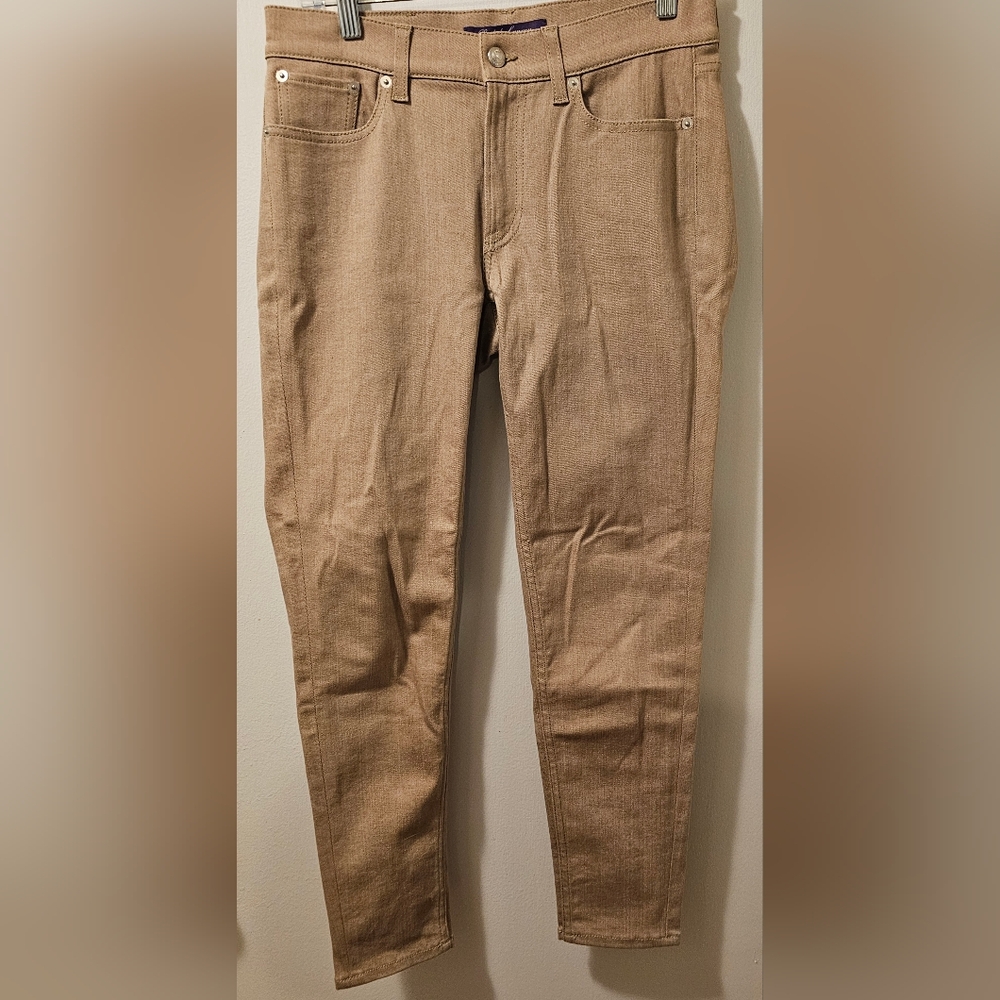 Ralph Lauren Purple Label Tan Straight Leg Jeans
